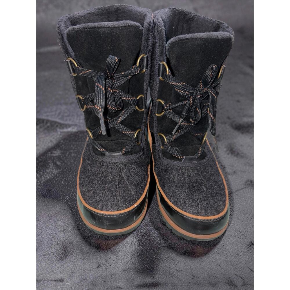 Sorel Tivoli II Women's Winter Boots Size 7.5 Black Waterproof Snow Duck Boot - Picture 2 of 5
